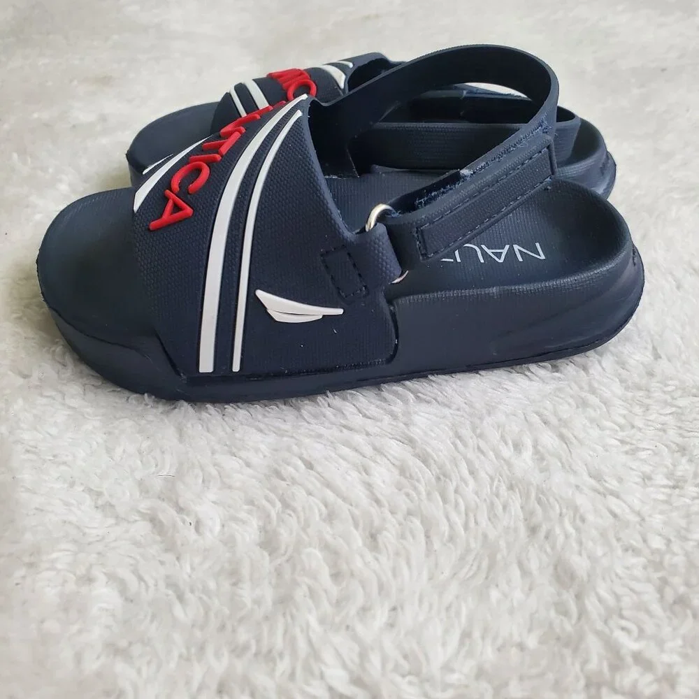 Nautica Toddler's boys sandals Size US 5 blue velcro closure nwot - Picture 5 of 10